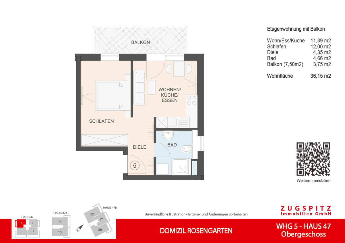 DOMIZIL ROSENGARTEN -2 Zi MIT FERIENWOHNUNG NUTZUNG -WHG05 - WHG-5_2D Grundriss (10412)
