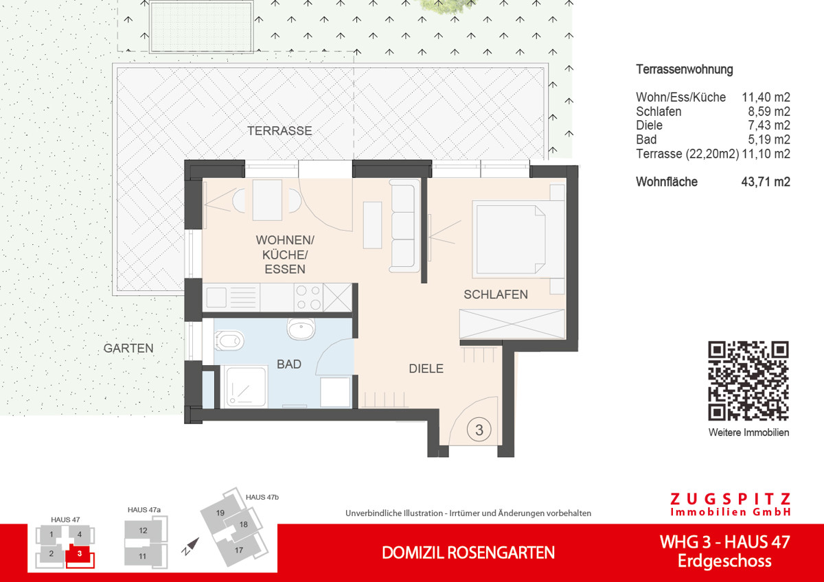 DOMIZIL ROSENGARTEN -2 Zi MIT FERIENWOHNUNG NUTZUNG -WHG03 - WHG-3_2D Grundriss (10398)