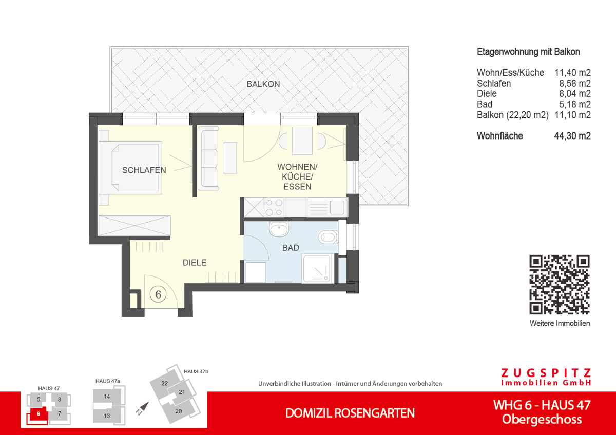DOMIZIL ROSENGARTEN -2 Zi MIT FERIENWOHNUNG NUTZUNG -WHG06 - WHG-6_2D Grundriss (10419)