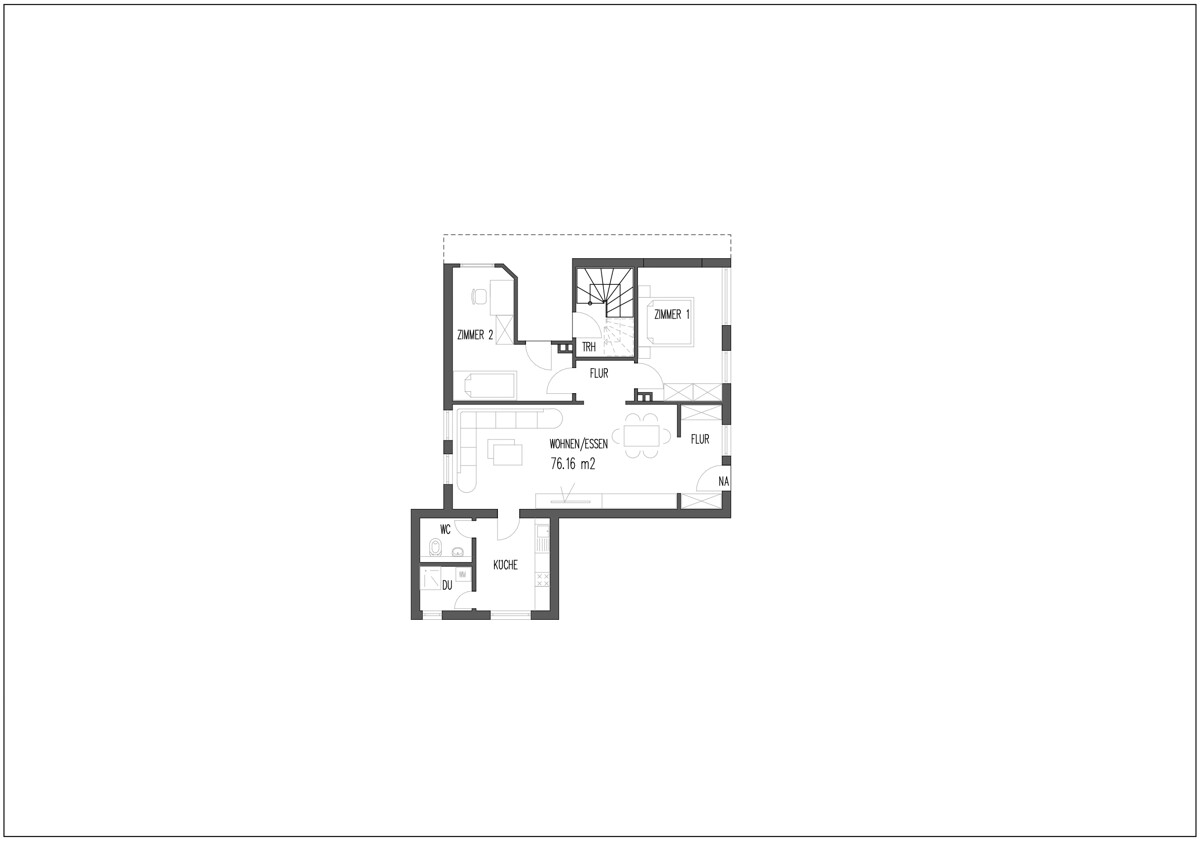 3 Zimmer EG Zentral in Fellbach - Grundriss (14687)