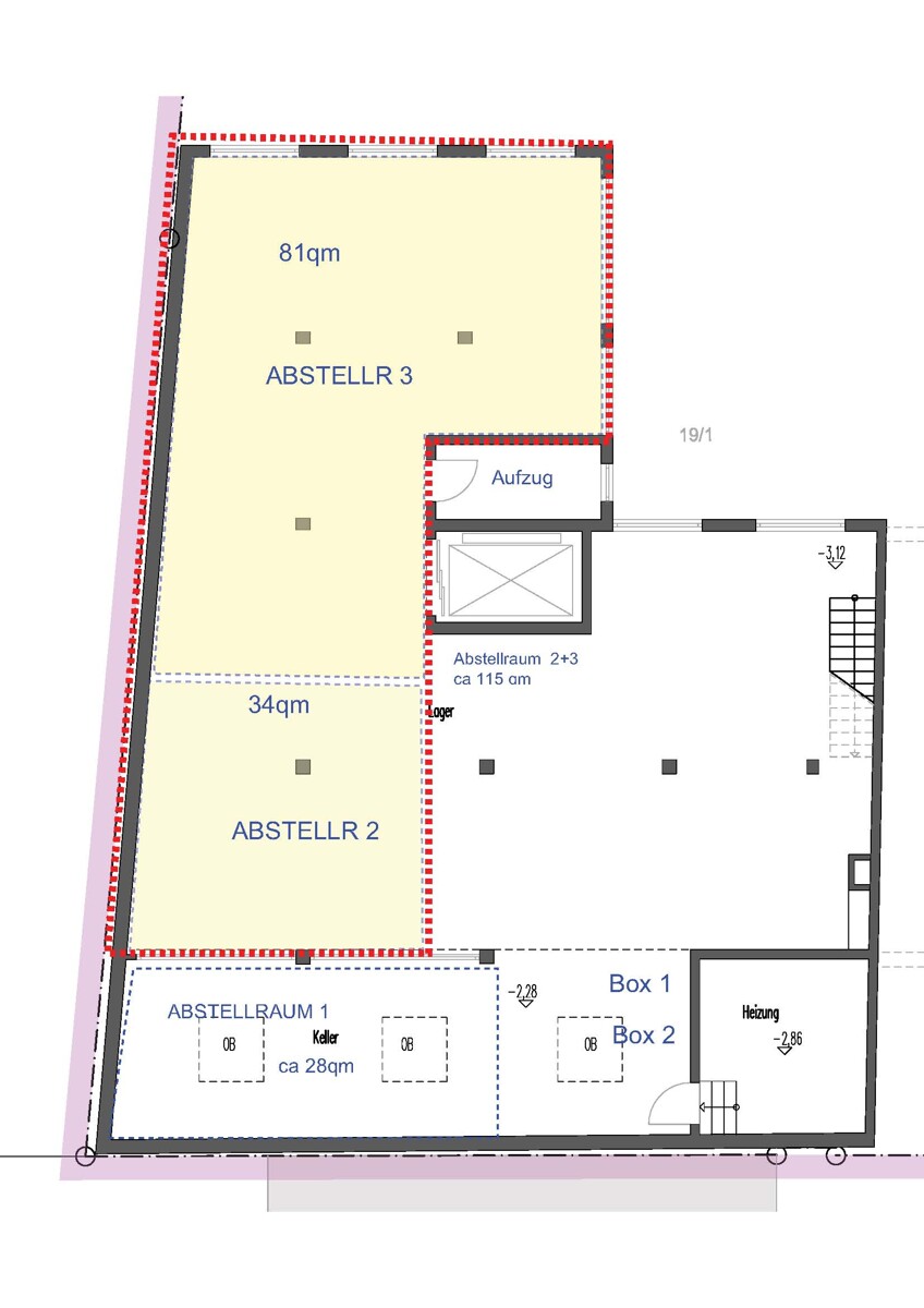Lagerfläche im UG / zentral in Fellbach - Plan UG (14611)