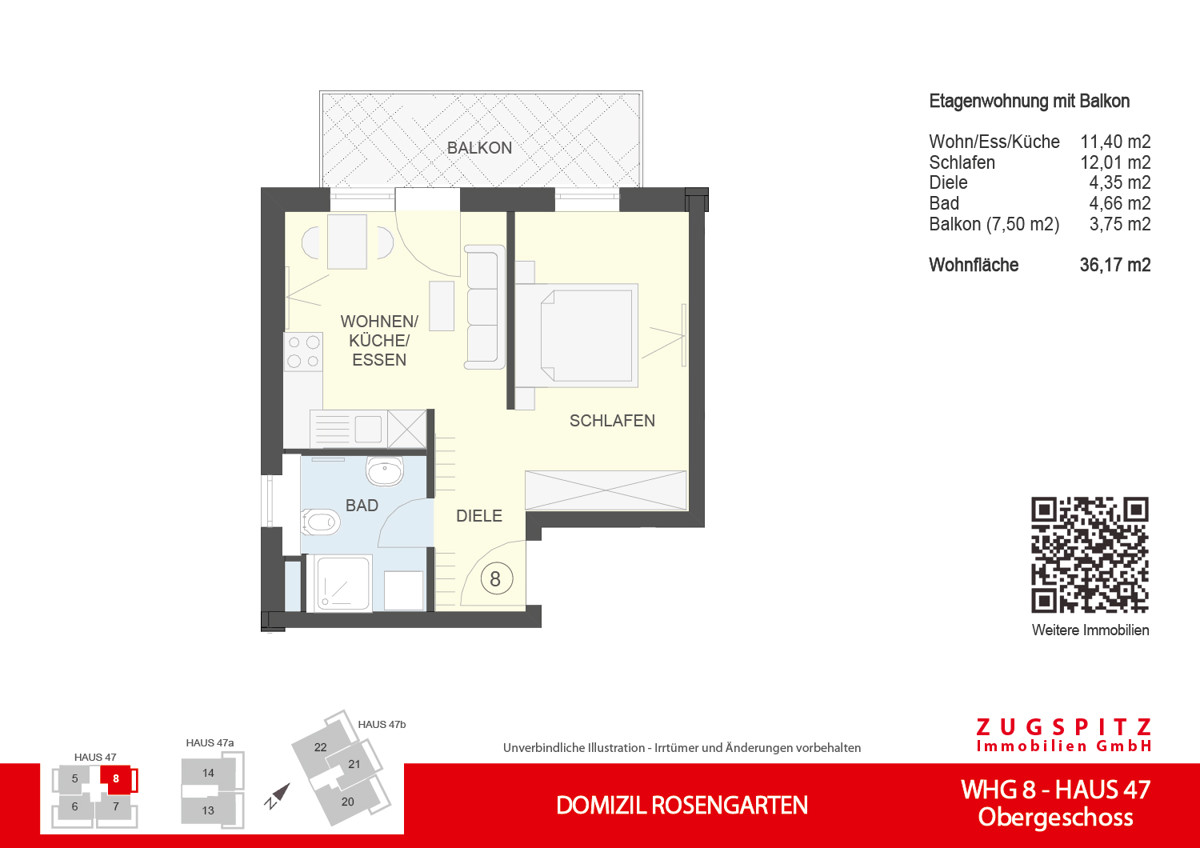 DOMIZIL ROSENGARTEN -2 Zi MIT FERIENWOHNUNG NUTZUNG -WHG08 - WHG-8_2D Grundriss (10433)