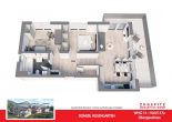 DOMIZIL ROSENGARTEN -3 Zi MIT FERIENWOHNUNG NUTZUNG -WHG14 - WHG 14 Animation 3D