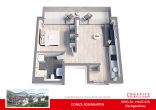 DOMIZIL ROSENGARTEN -2 Zi Wohnung -WHG24 - WHG-24_3D Grundriss