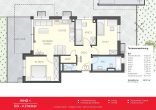 3-Zimmer-Wohnung, Terrasse, eigener Garten, Küche, voll möbliert, Einzel-Garage - 2D Grundriss WHG1